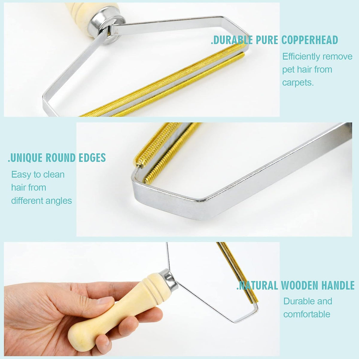 Pet Hair Remover Set for Carpet, Sofa & Clothes