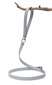 Ice Blue Apple Leather Dog Lead