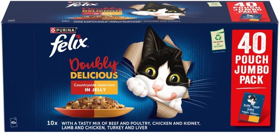 Felix Doubly Delicious Countryside Cat Food 40 x 85g