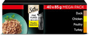 Sheba Fine Flakes Poultry in Jelly Wet Cat Food 40 x 85g