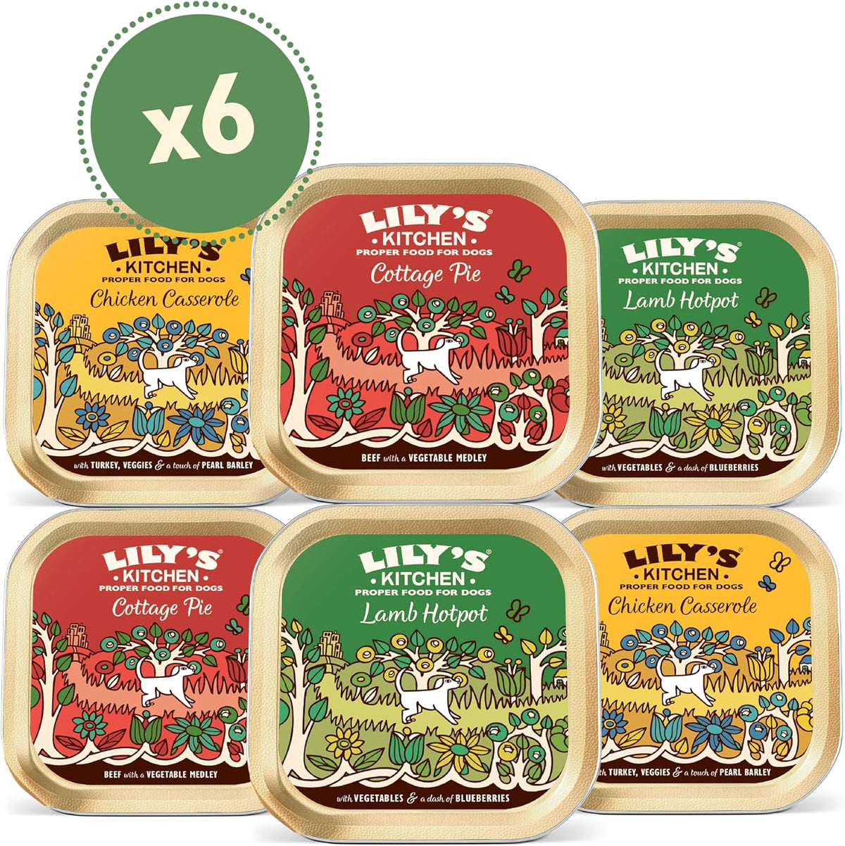 Lily's Kitchen Classic Dinners Adult Dog Food Multipack 6 x 150g