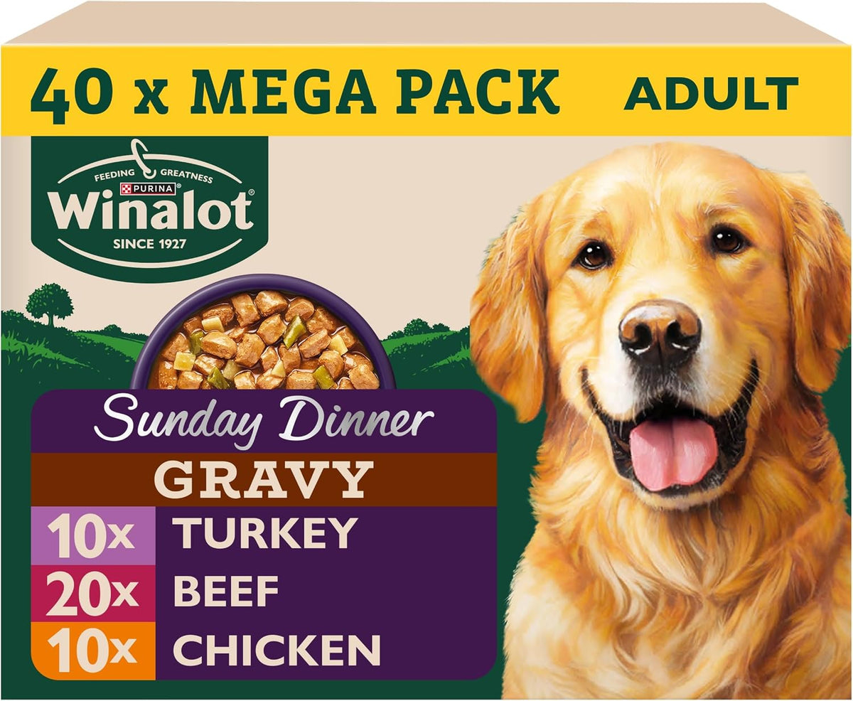 Winalot Sunday Dinner Mixed in Gravy Wet Dog Food 40 x 100g