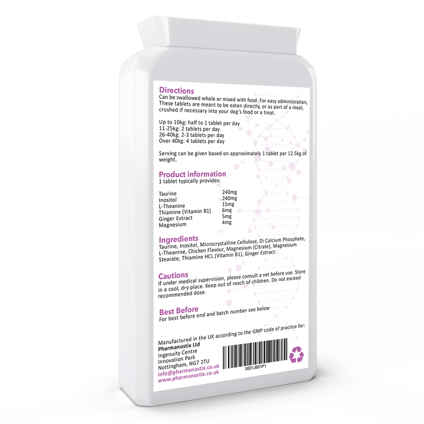 Pet Calm 120 Chicken Flavour Tablets