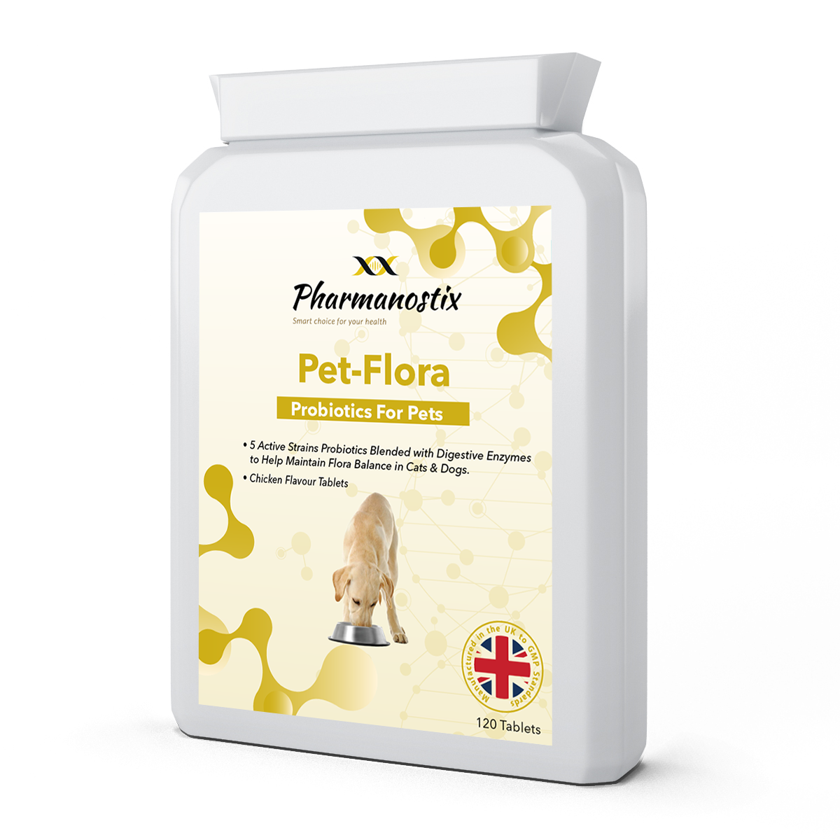 Pet-Flora Probiotics For Dogs and Cats, 120 Chicken Tablets