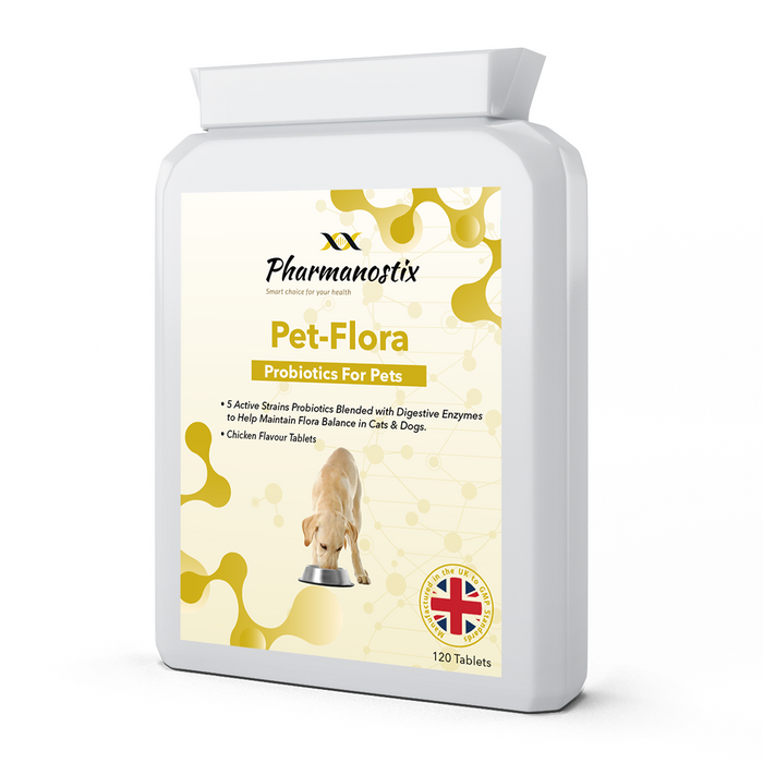 Pet-Flora Probiotic Tablets for Dogs & Cats – 120 Chicken Flavour Tablets
